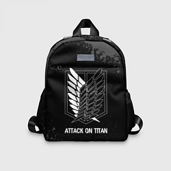 Детский рюкзак Attack on Titan glitch на темном фоне, цвет: 3D-принт
