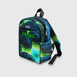 Детский рюкзак CSGO зеленые разломленные плиты, цвет: 3D-принт — фото 2