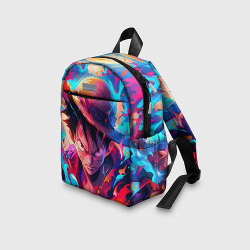Детский рюкзак Луффи из Ван Пис - разноцветный / 3D-принт – фото 3