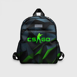 Детский рюкзак CSGO green texture logo, цвет: 3D-принт