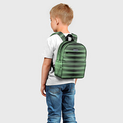 Детский рюкзак Зеленый полосатый градиент, цвет: 3D-принт — фото 2