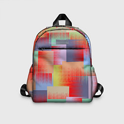 Детский рюкзак Веселая разноцветная клетка, цвет: 3D-принт