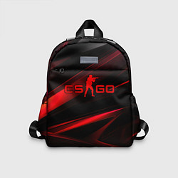 Детский рюкзак CSGO red black logo, цвет: 3D-принт