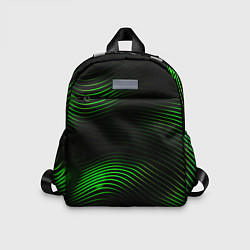 Детский рюкзак Зеленые тонкие линии, цвет: 3D-принт