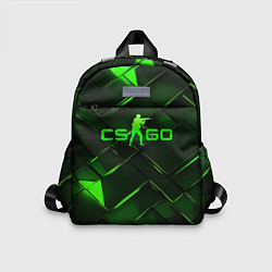 Детский рюкзак CSGO green abstract elements, цвет: 3D-принт