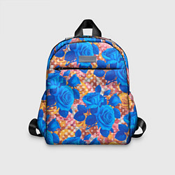 Детский рюкзак Цветочный разноцветный узор с розами, цвет: 3D-принт