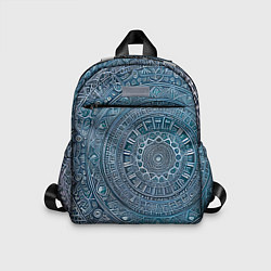 Детский рюкзак Бирюзовые узоры, цвет: 3D-принт