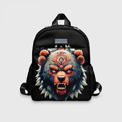 Детский рюкзак С разъяренным медведем, цвет: 3D-принт