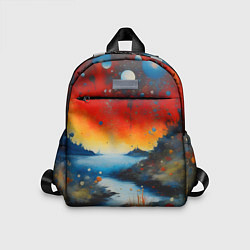 Детский рюкзак Импрессионистская абстрактная живопись, цвет: 3D-принт