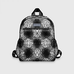 Детский рюкзак Симметричная черно-белая паутина, цвет: 3D-принт