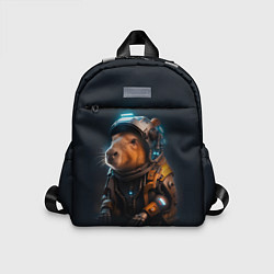 Детский рюкзак Cool capybara - cyberpunk - neural network, цвет: 3D-принт