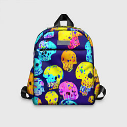 Детский рюкзак Паттерн из черепов - поп-арт - иллюзия, цвет: 3D-принт