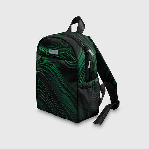 Детский рюкзак Dark green texture / 3D-принт – фото 3