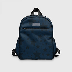 Детский рюкзак Большие звезды чёрно-синий, цвет: 3D-принт