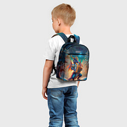 Детский рюкзак Дракон играет на аккордеоне, цвет: 3D-принт — фото 2
