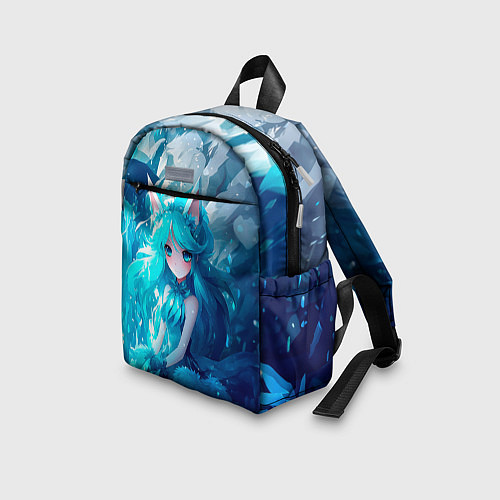 Детский рюкзак Снежная лиса в стиле аниме / 3D-принт – фото 3