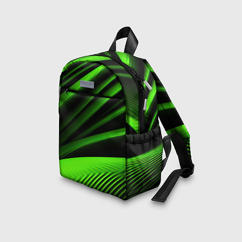 Детский рюкзак Зеленый яркая текстура / 3D-принт – фото 3