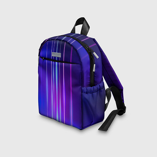 Детский рюкзак Neon glow - vaporwave - strips / 3D-принт – фото 3