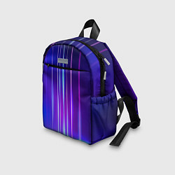 Детский рюкзак Neon glow - vaporwave - strips, цвет: 3D-принт — фото 2