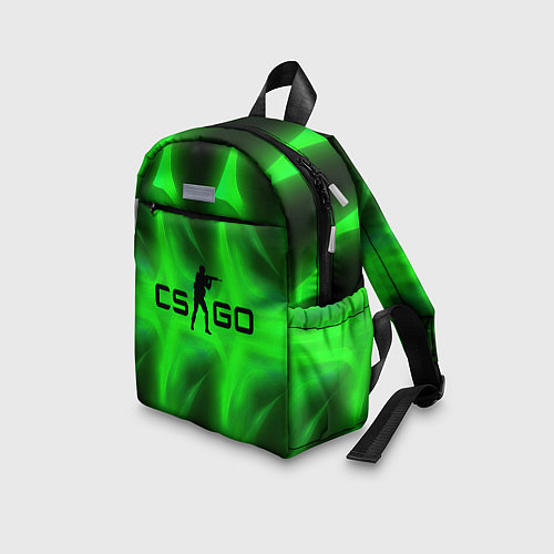 Детский рюкзак CSGO green logo / 3D-принт – фото 3