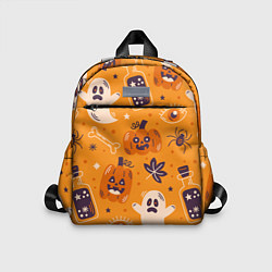 Детский рюкзак Хэллоуин - тыквы и приведенья, цвет: 3D-принт