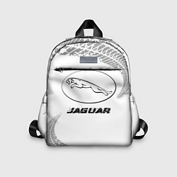 Детский рюкзак Jaguar speed на светлом фоне со следами шин, цвет: 3D-принт