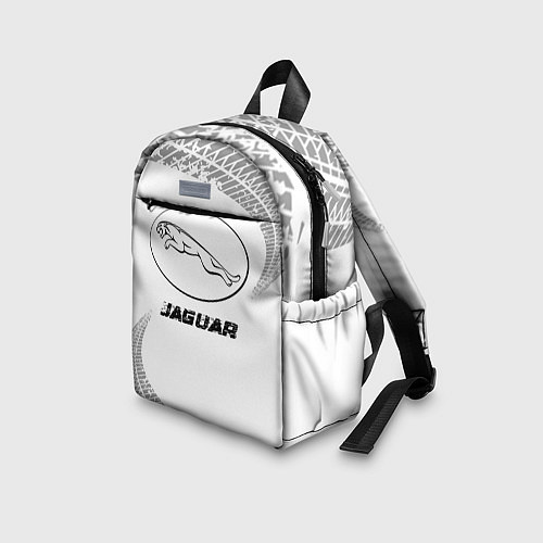 Детский рюкзак Jaguar speed на светлом фоне со следами шин / 3D-принт – фото 3