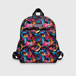 Детский рюкзак Неоновые ленты узор, цвет: 3D-принт