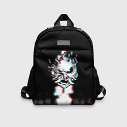 Детский рюкзак Samurai glitch cyberpunk city, цвет: 3D-принт