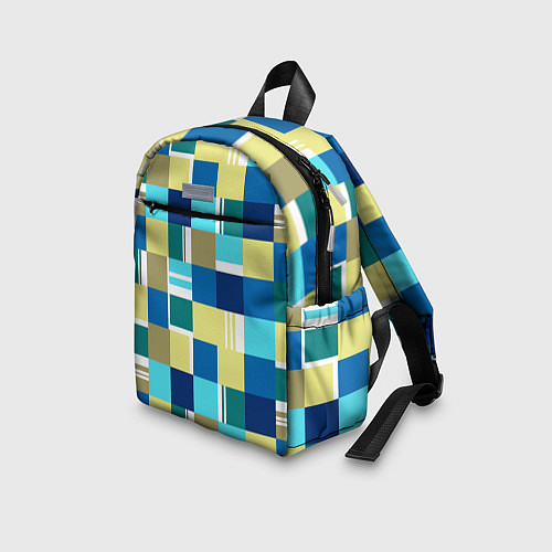 Детский рюкзак Ретро квадраты / 3D-принт – фото 3