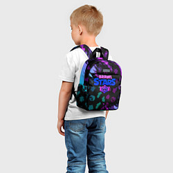 Детский рюкзак Brawl stars neon logo, цвет: 3D-принт — фото 2