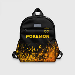 Детский рюкзак Pokemon - gold gradient: символ сверху, цвет: 3D-принт