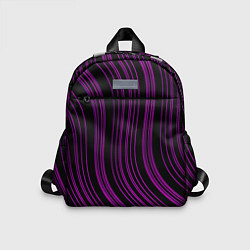 Детский рюкзак Абстракция фиолетовые линии, цвет: 3D-принт