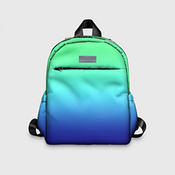 Детский рюкзак Градиент зелёно-синий, цвет: 3D-принт