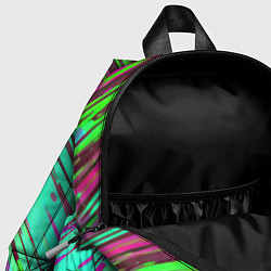 Детский рюкзак Разноцветные брызги зелёные и розовые, цвет: 3D-принт — фото 2