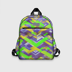 Детский рюкзак Зелёные ретро стрелки, цвет: 3D-принт