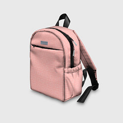 Детский рюкзак Бледно-розовый с квадратиками, цвет: 3D-принт — фото 2
