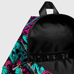 Детский рюкзак Slipknot на фоне рок черепов, цвет: 3D-принт — фото 2