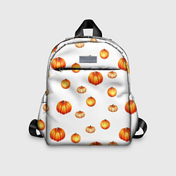 Детский рюкзак Оранжевые тыквы - паттерн, цвет: 3D-принт