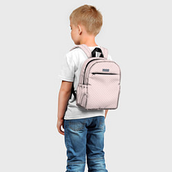 Детский рюкзак Белый горох на бледно розовом фоне, цвет: 3D-принт — фото 2