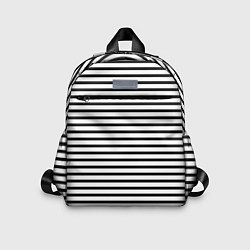 Детский рюкзак Белый в чёрную полоску, цвет: 3D-принт