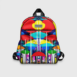 Детский рюкзак Mirror pattern of umbrellas - pop art, цвет: 3D-принт