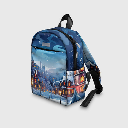 Детский рюкзак Новогодний город / 3D-принт – фото 3