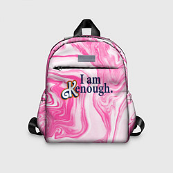 Детский рюкзак I am kenough - розовые разводы краски, цвет: 3D-принт