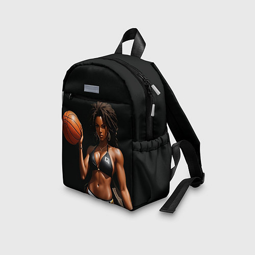 Детский рюкзак Девушка с баскетбольным мячом / 3D-принт – фото 3