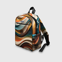 Детский рюкзак Волнистая объёмная текстура - нейросеть, цвет: 3D-принт — фото 2
