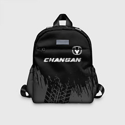 Детский рюкзак Changan speed на темном фоне со следами шин: симво, цвет: 3D-принт