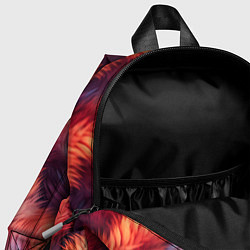Детский рюкзак Красный мех паттерн, цвет: 3D-принт — фото 2