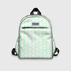 Детский рюкзак Белые ромашки светло-зелёный паттерн