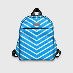 Детский рюкзак Бело-голубой полосы стрелки, цвет: 3D-принт